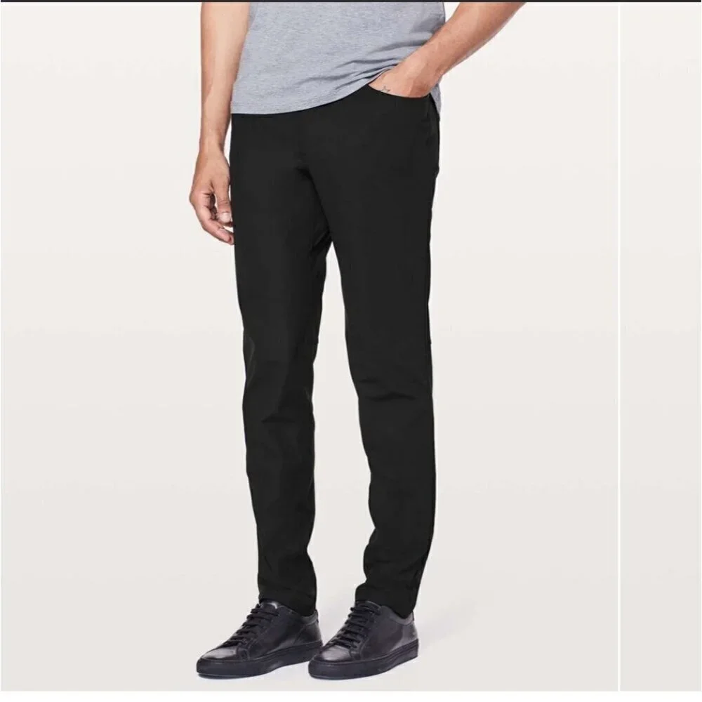 Lululemon Slim Warpstreme ABC pants(custom prints) , black, Size 33 B130